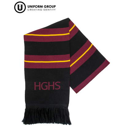 Scarf - Black/Maroon Stripe