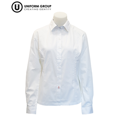 Blouse L/S - White/Navy Sen