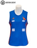 Singlet Netball - Blue/Orange-rototuna-high-schools-THE U SHOP - Hamilton