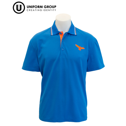 Polo -  S/S Blue/Orange JNR