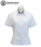 Blouse S/S - White/Navy SNR-rototuna-high-schools-THE U SHOP - Hamilton