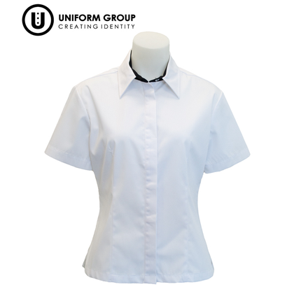 Blouse S/S - White/Navy SNR