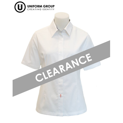 Blouse S/S - White/Navy  Sen