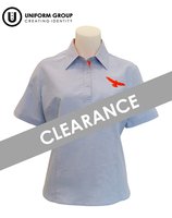 Blouse S/S - Blue/Orange Jun-rototuna-high-schools-THE U SHOP - Hamilton