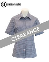 Blouse S/S - Navy Check Sen-rototuna-high-schools-THE U SHOP - Hamilton