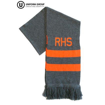 Scarf - Charcoal/Orange