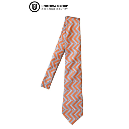Tie - Orange/Grey