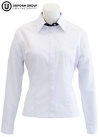 Blouse L/S - White/Navy SNR-rototuna-high-schools-THE U SHOP - Hamilton