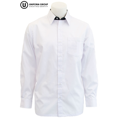 Shirt L/S - White/Navy SNR