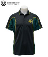 Polo - Black/Bottle-te-kuiti-high-school-THE U SHOP - Hamilton